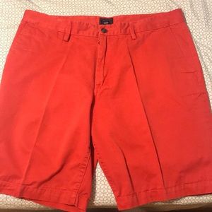 red khaki shorts